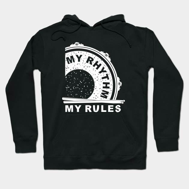 My Rhythm My Rules (white wersion) Hoodie by lents